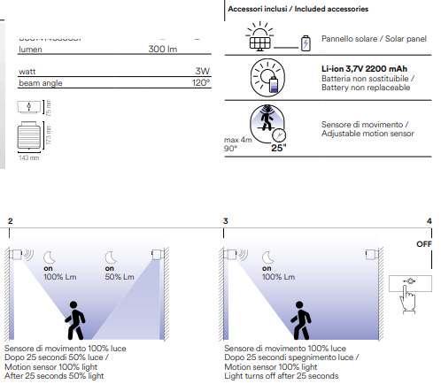 Applique per esterno IP54 in alluminio antracite con SENSORE DI MOVIMENTO e PANNELLO SOLARE led luce natura 4000°k 3W 300LM TED Applique per esterno IP54 in alluminio antracite con SENSORE DI MOVIMENTO e PANNELLO SOLARE led luce natura 4000°k 3W 300LM TED